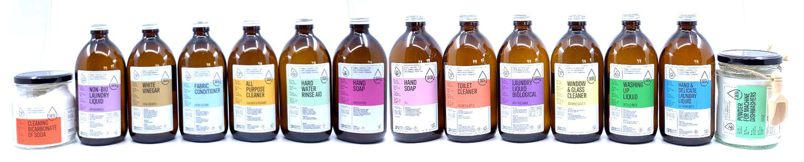 Pre-filled bottles and jars
