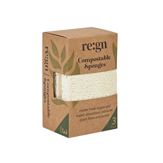 Compostable Sponges with scourer (3 pcs)