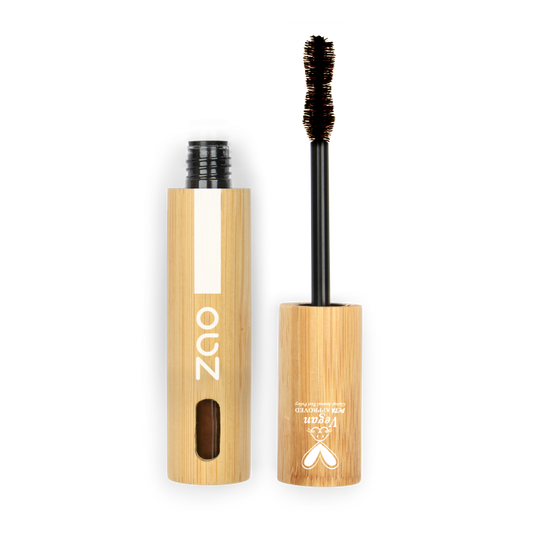 Daring Volume Mascara ORGANIC (7ml) with bamboo packaging and natural, plant-based formula for fuller lashes