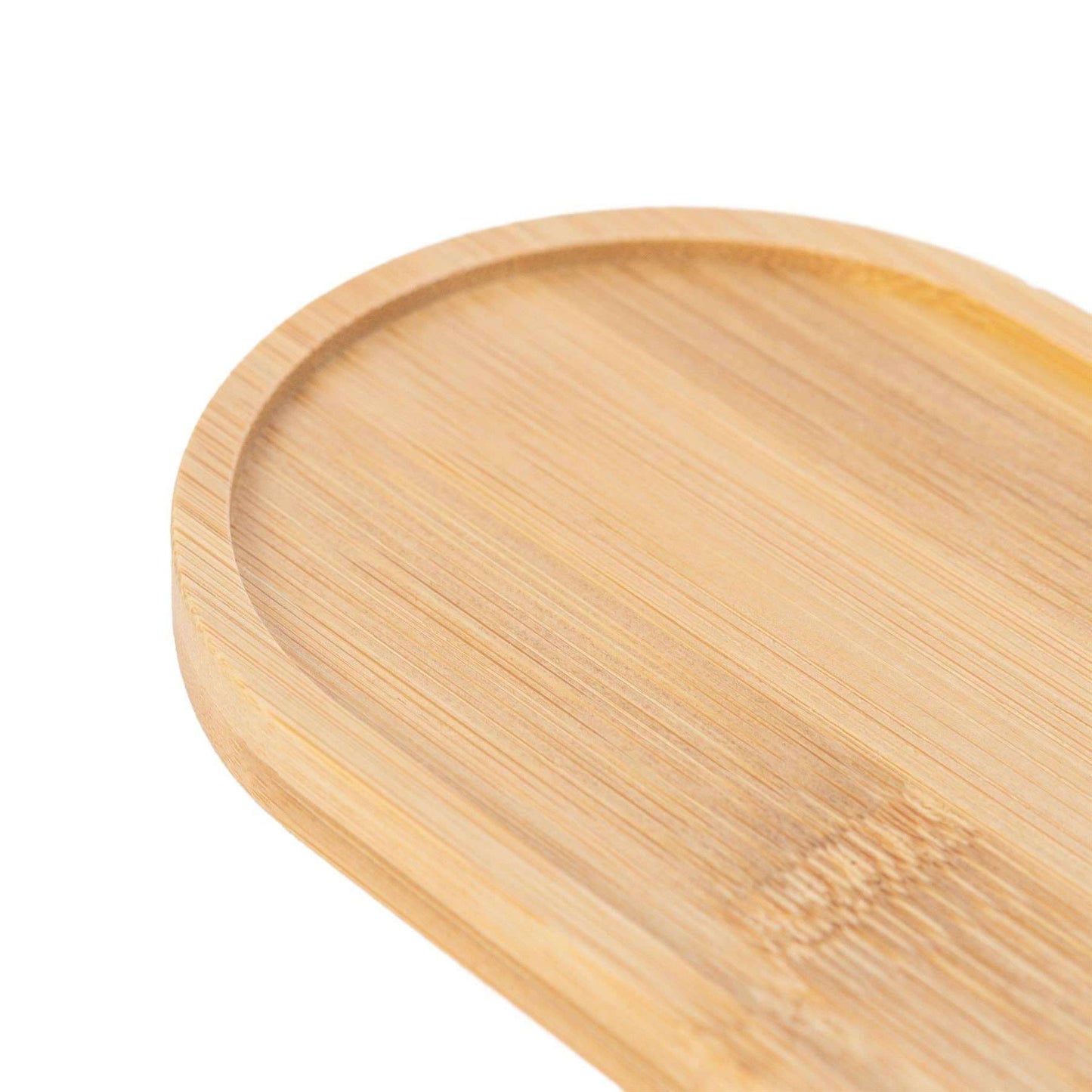 Smooth natural wood tray made from sustainable materials designed for the Bamboo Soap Dispenser Tray.