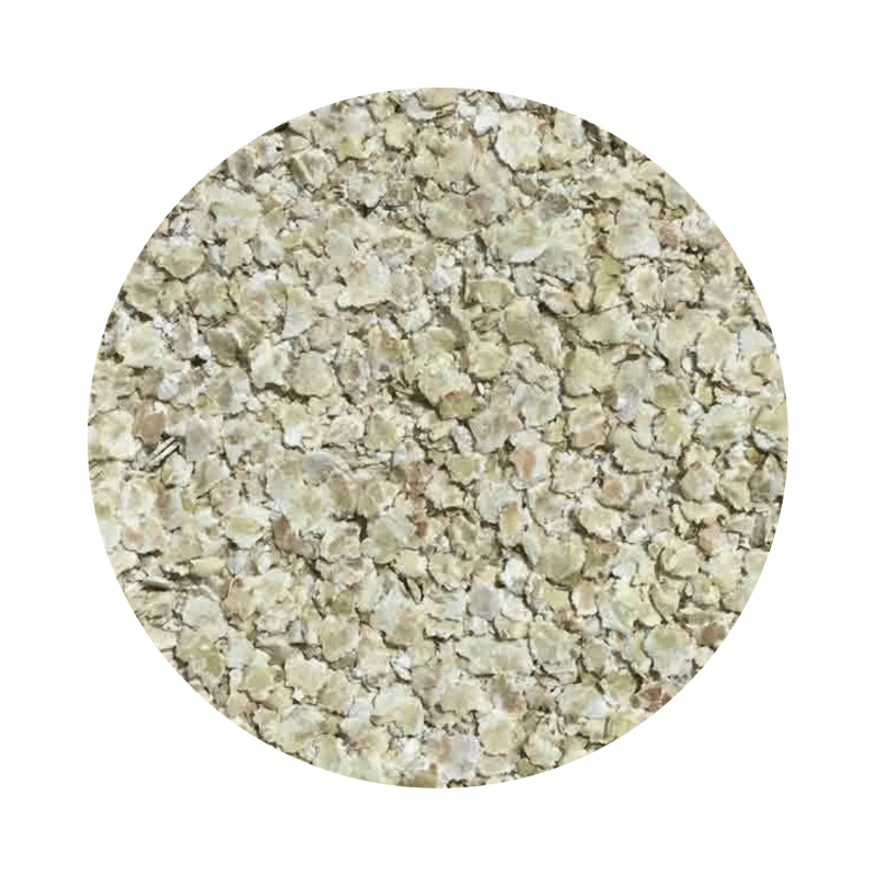 Close-up view of natural buckwheat flakes representing Buckwheat Flakes ORGANIC (per 500g) with a sustainable focus