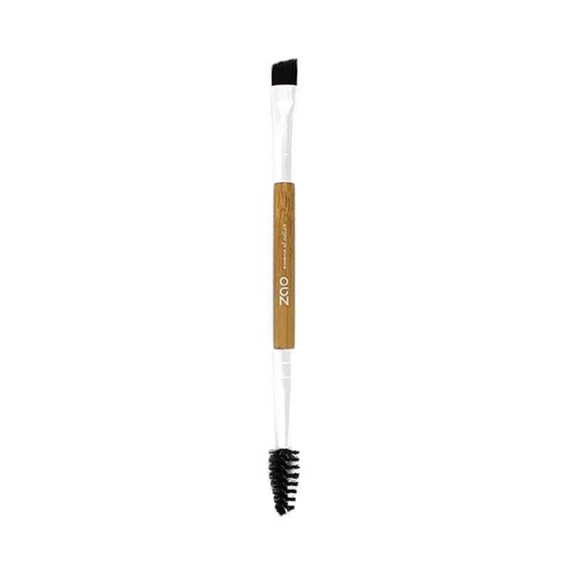 Duo eyebrow brush 712 with angled brush and spoolie for precise shaping and grooming of eyebrows