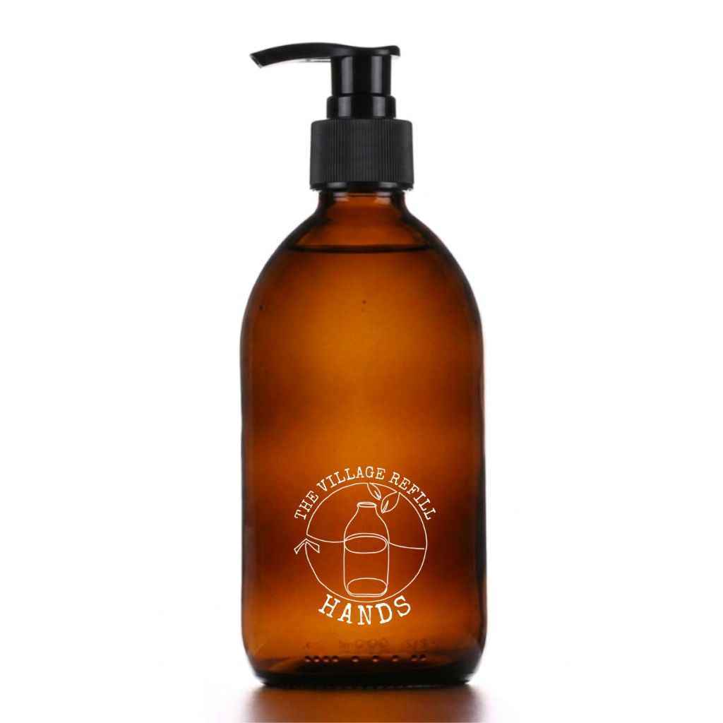 HANDS Amber Glass Bottle