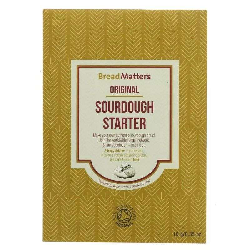 Package of Sourdough Starter ORGANIC (10g) with natural, organic, and sustainable design for eco-friendly baking.
