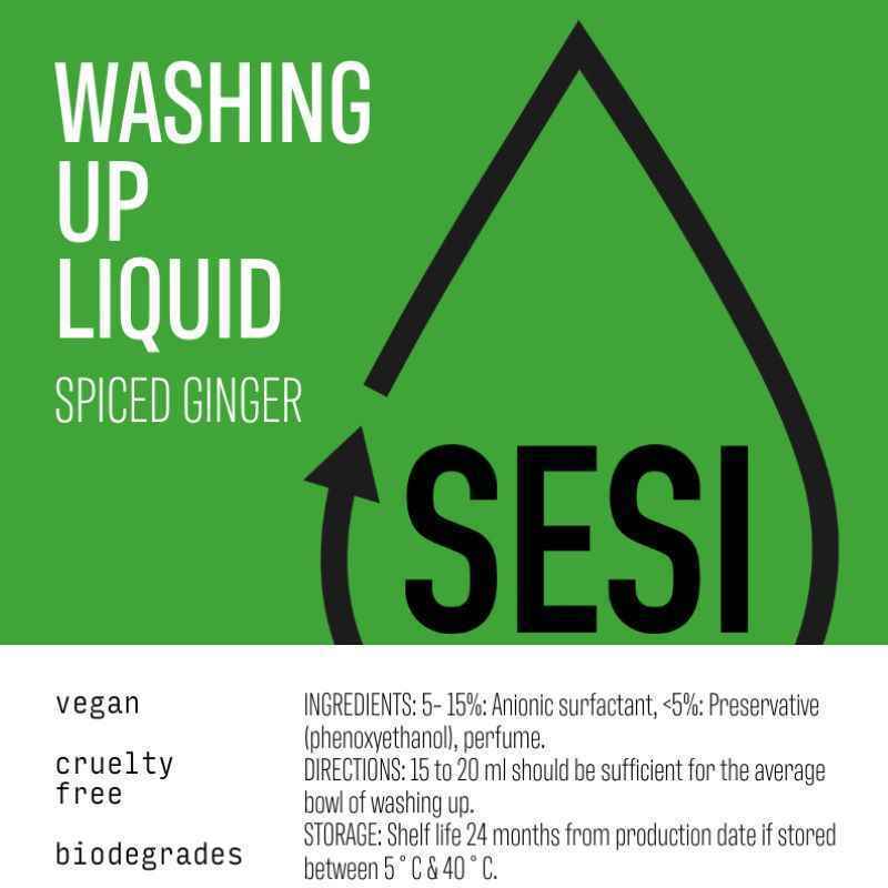 Ginger Spice Washing Up Liquid | Bulk
