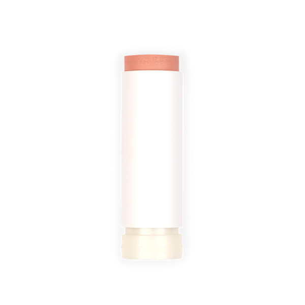 Blush Stick ORGANIC (10g) with a soft peach tone in a white eco-friendly container for natural skincare use