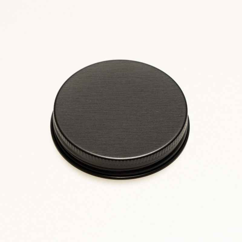 Amber Powder Jar | Matt Black Aluminium Lid | 500ml