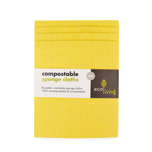 Compostable Sponge Cleaning Cloths | 4 Pack