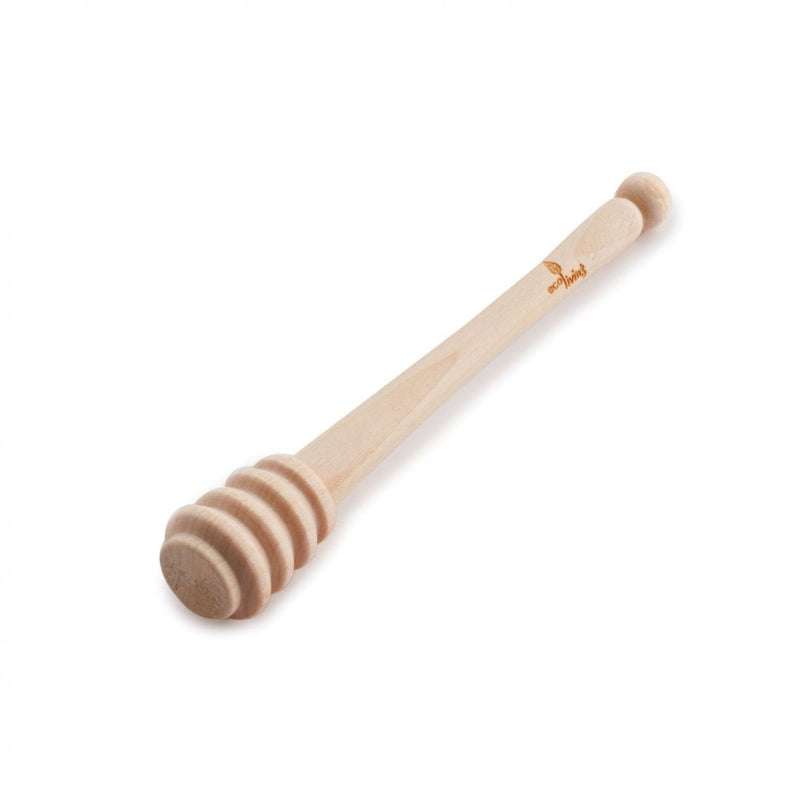 Wooden Honey Dipper made from natural wood, designed for easy honey drizzling and plastic free use in the kitchen.