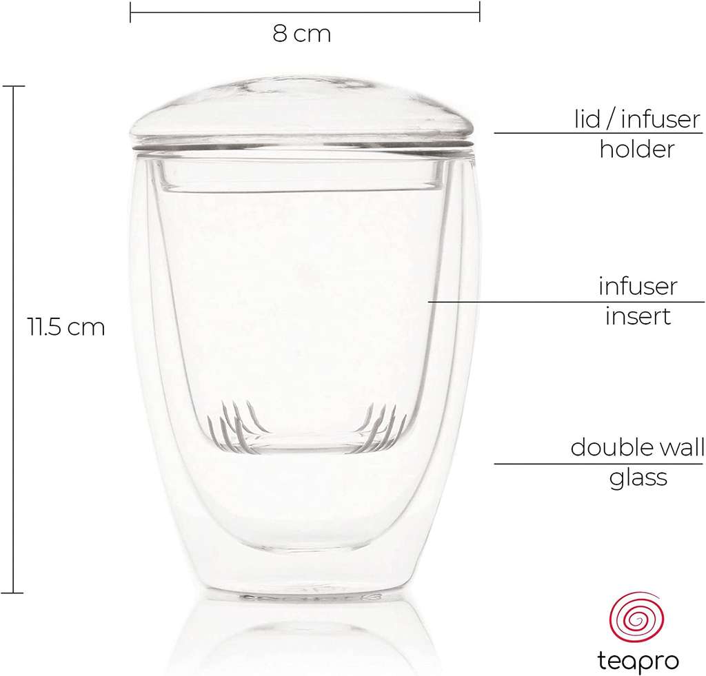Loose leaf tea infuser glass (350ml)