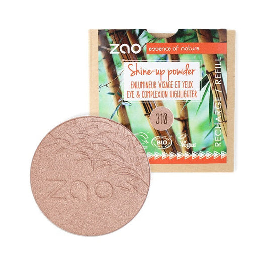 ORGANIC Highlighter Shine-up powder REFILLABLE (9g) natural plant-based eye and complexion highlighter refill