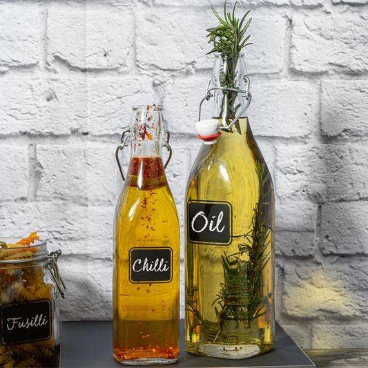 Glass Swing Bottle with Chalk Board Label
