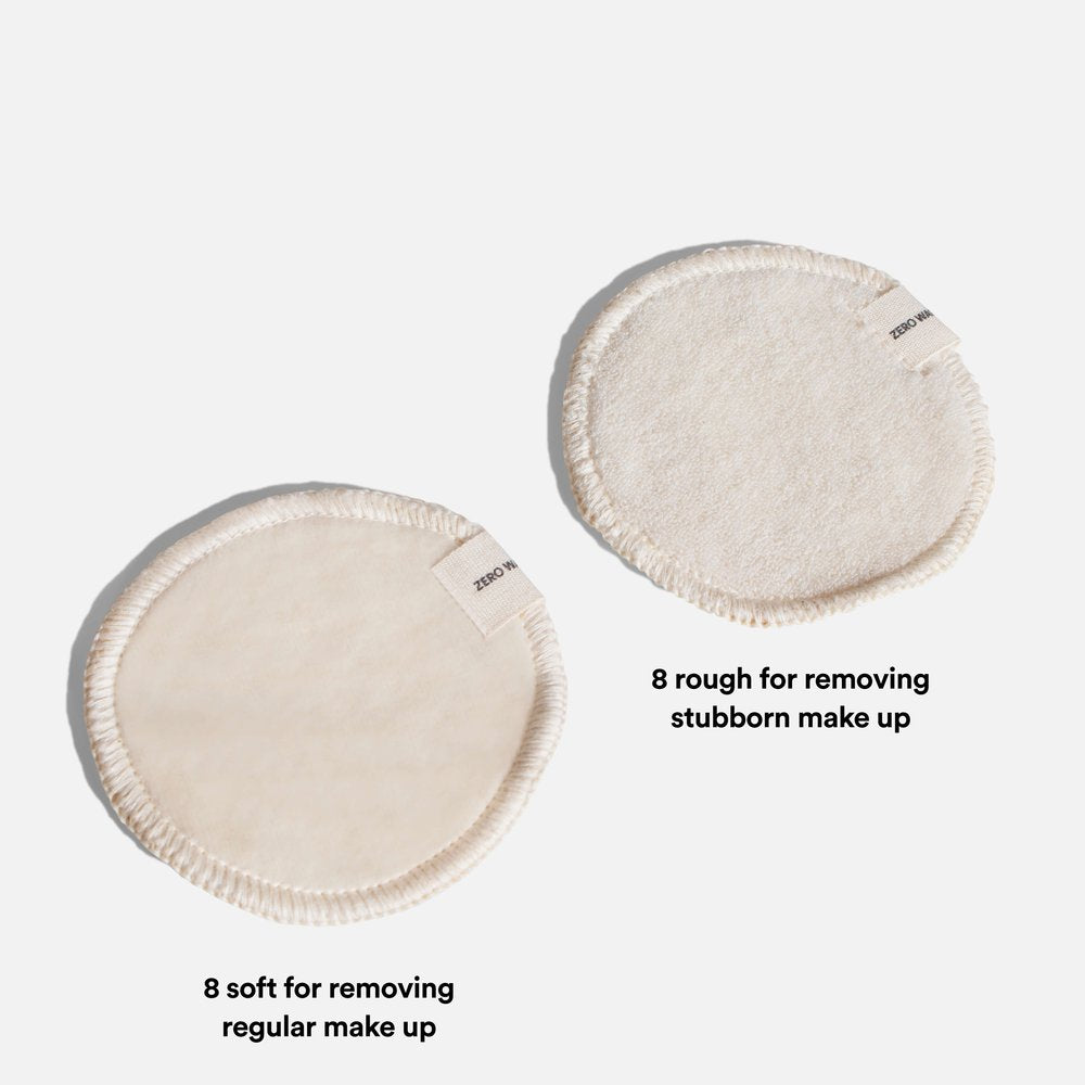 Organic Cotton Make Up Remover Pads & Wash Bag (x16)