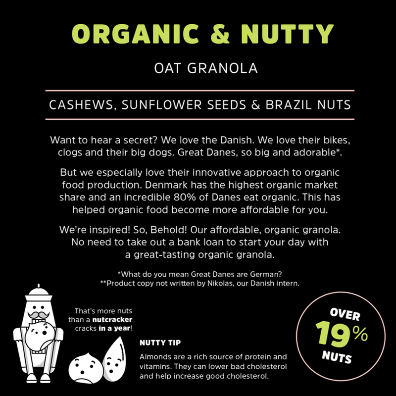 ORGANIC & Nutty Granola (per 500g)