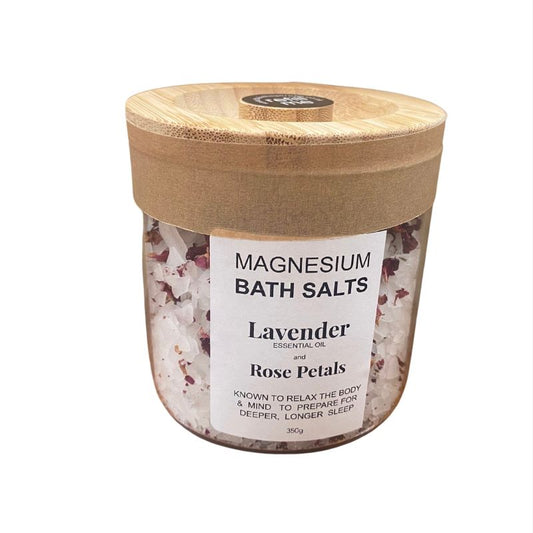 Magnesium Bath Salts Infused With Lavender (350g) | Calming