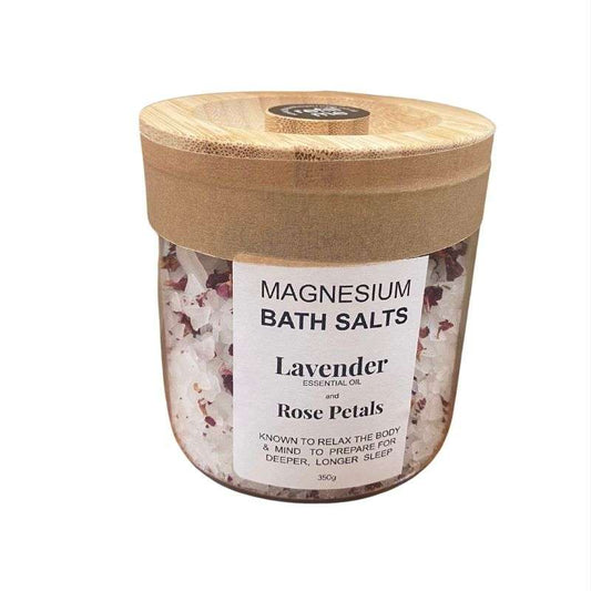 Magnesium Bath Salts Infused With Lavender (350g) | Calming