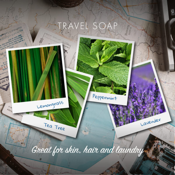 TRAVEL SOAP - Lemongrass, Lavender, Tea Tree & Peppermint