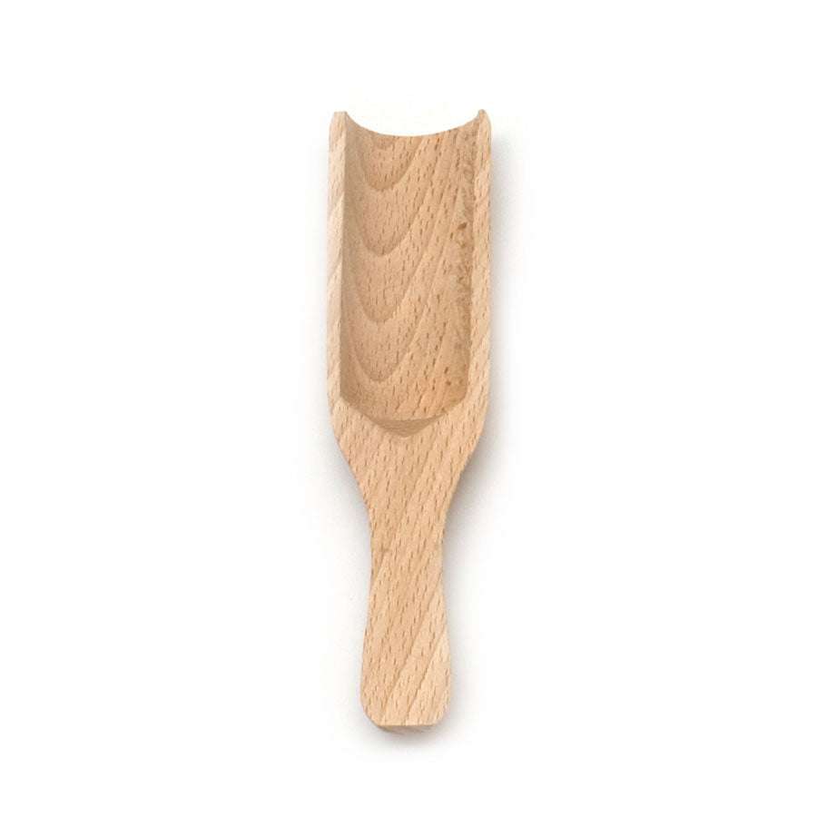 Wooden Scoop (11cm), natural wood kitchen utensil perfect for scooping loose foods and refill ingredients in a plastic free home.