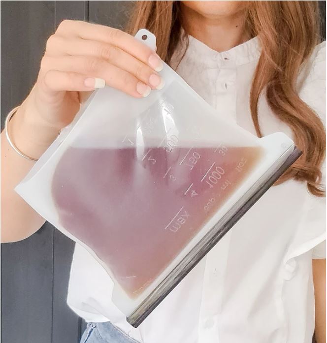 Silicone Ziploc pouch
