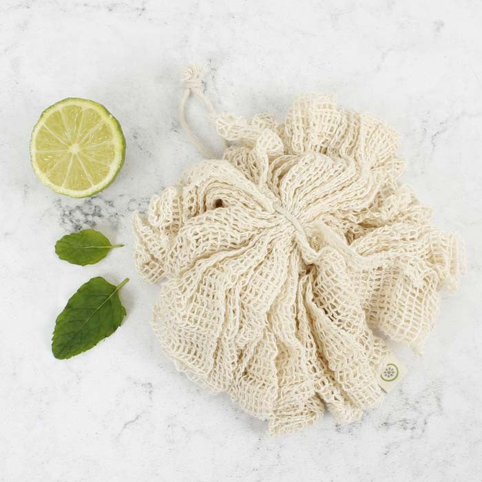 ORGANIC cotton bath pouf