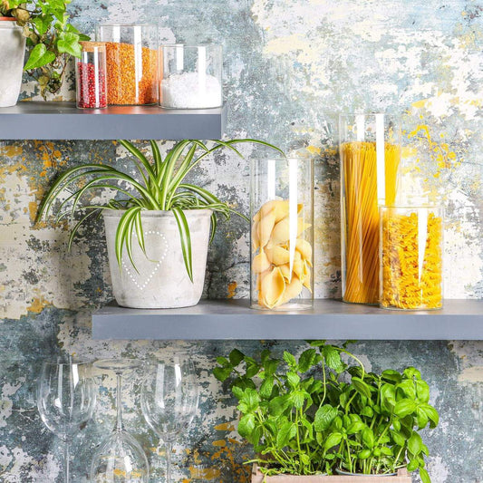 Glass storage jar with wooden Lid