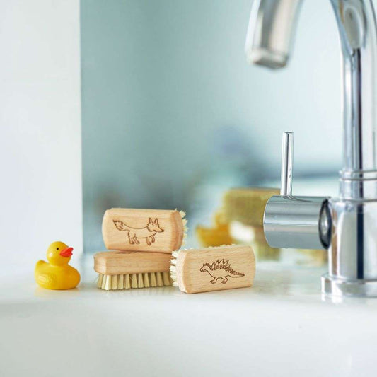 KIDS Natural Vegan Nail Brush - Eco-Friendly FSC Certified for Gentle Cleaning