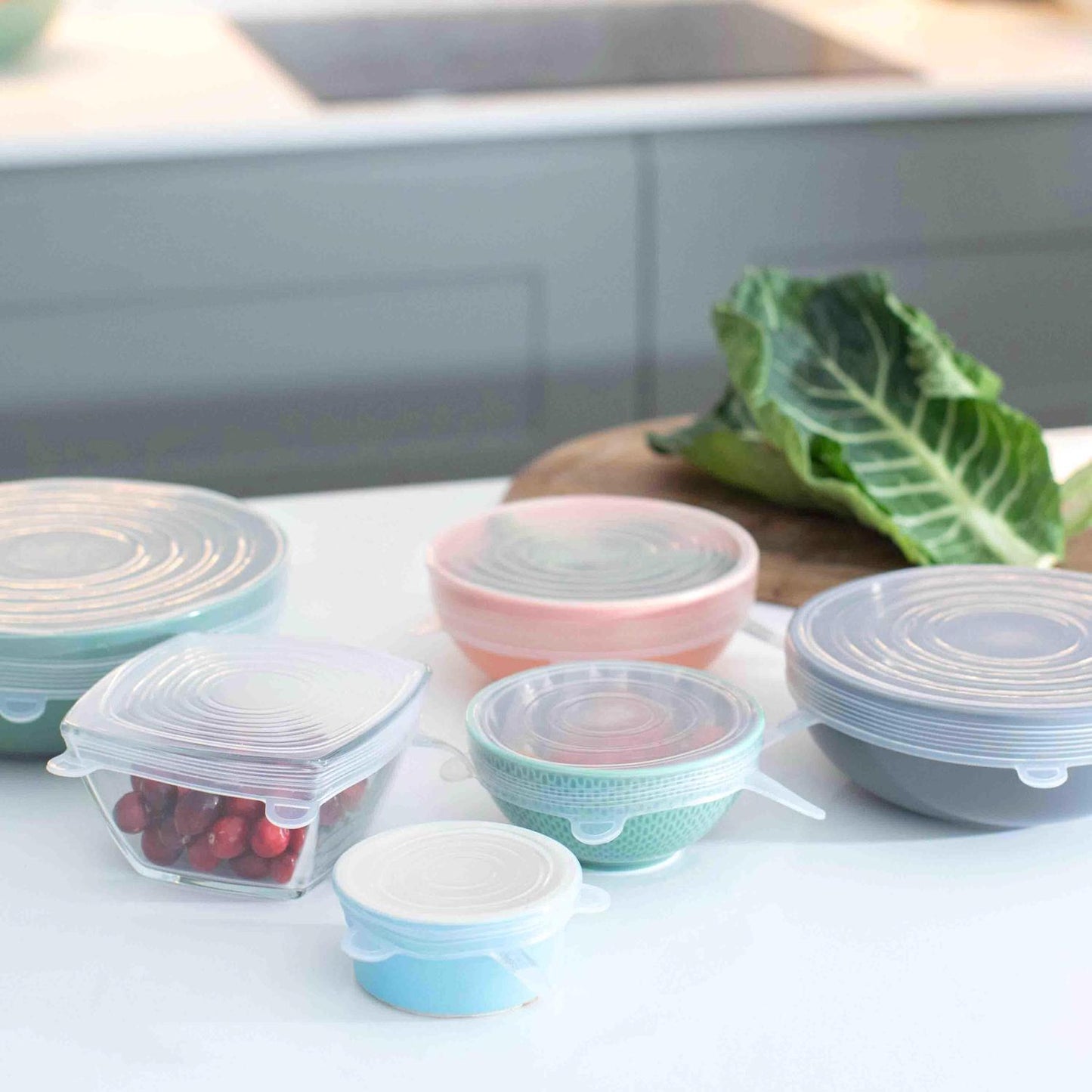Silicone Stretch Lids - Set of 6