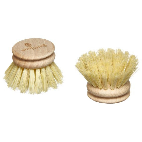 Wooden Dish Head - Replacement Head (FSC 100%) with natural bristles for plastic free household cleaning and sustainable use