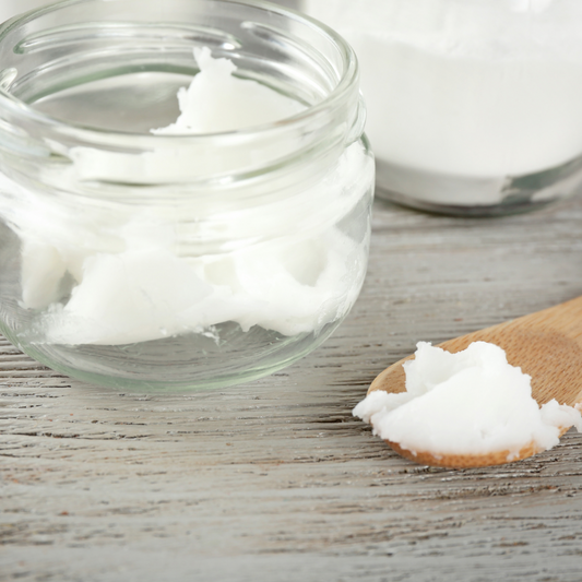 Natural Homemade Deodorant in Jar with wooden spoon