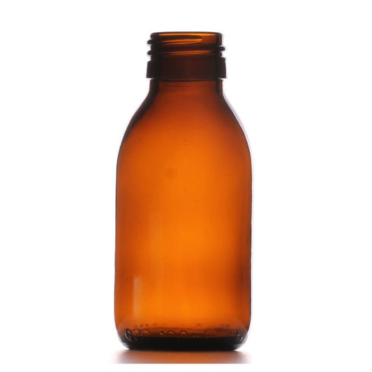 Amber Bottle | Glass or Recycled PET | Gold Cap