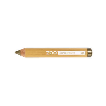 Jumbo Pencil ORGANIC natural cosmetic pencil in light tan shade with eco-friendly wooden design and label visible