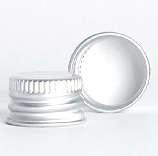 18mm silver aluminium cap 