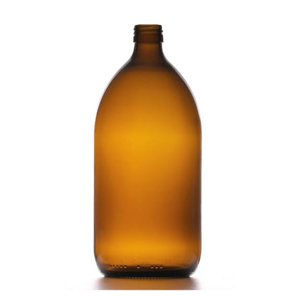 Amber Bottle | Glass or Recycled PET | Gold Cap