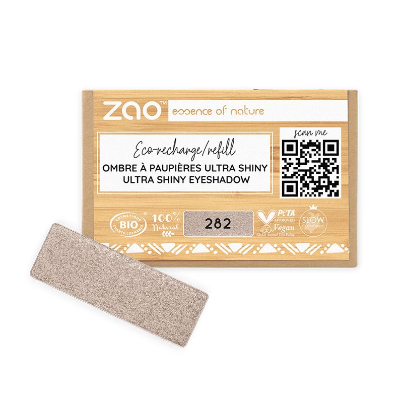 ORGANIC Natural Eye Shadow REFILL with eco-friendly packaging and ultra shiny natural eyeshadow in shade 282