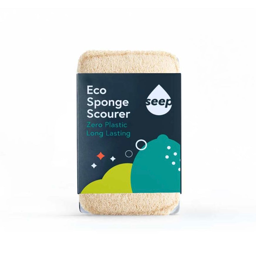 Compostable Sponge with Loofah Scourer