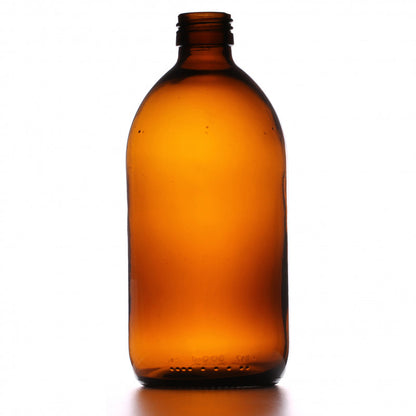 Amber Bottle | Glass or Recycled PET | Gold Cap