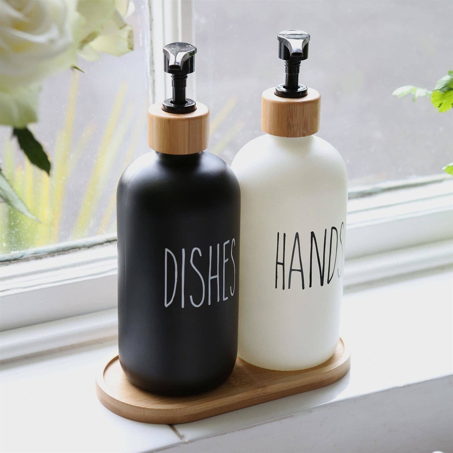 Dispenser tray with bottles