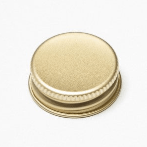 28mm gold aluminium cap