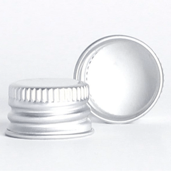 18mm silver aluminium cap 