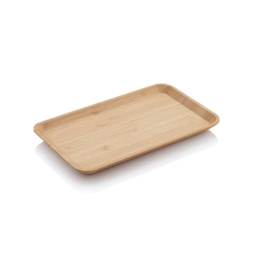 Bamboo tray on a white background