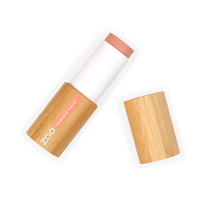 Blush Stick ORGANIC (10g) in bamboo packaging, natural skincare product with a soft blush color, eco-friendly design.