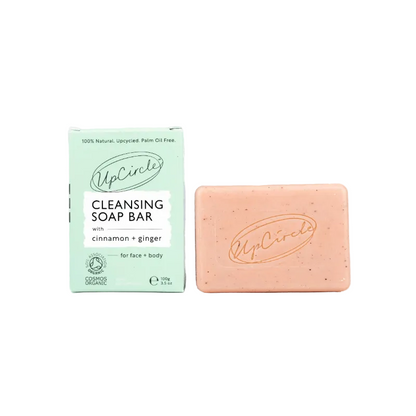 UpCircle cleansing soap bar with packaging on a white background