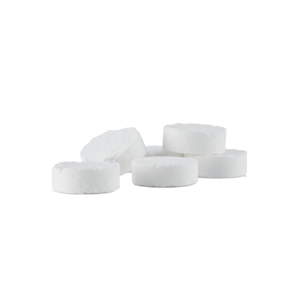 White circular objects on a white background