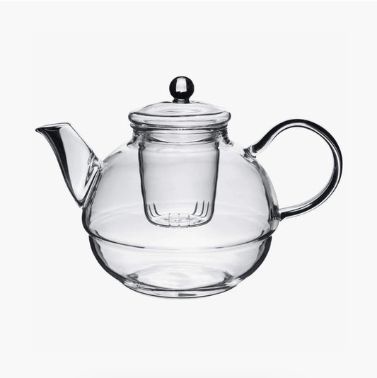 Glass Tea-For-One Tea Pot, Cup and Strainer Set