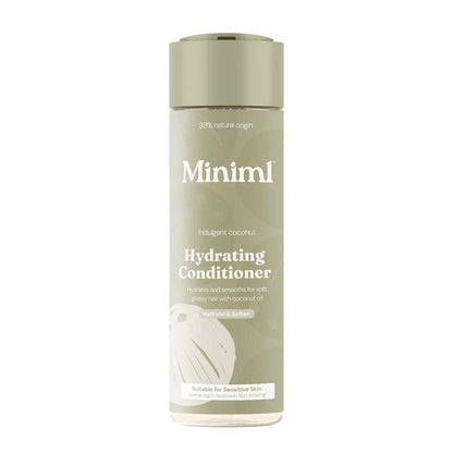 Hydrating Conditioner bottle with 'Miniml' branding on a white background