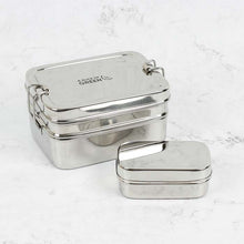 Load image into Gallery viewer, 2 Tier Rectangle Lunch Box with Mini Container PANNA (1000ml)
