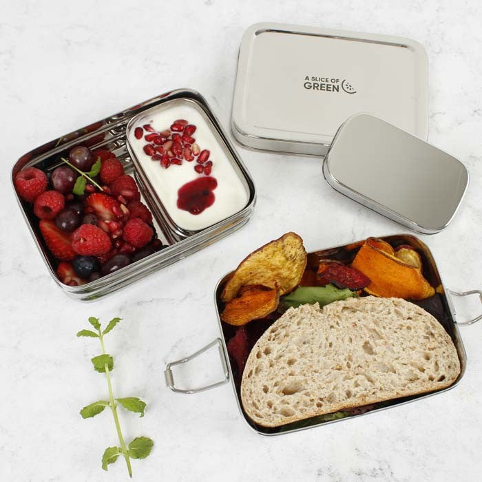 2 Tier Rectangle Lunch Box with Mini Container PANNA (1000ml)