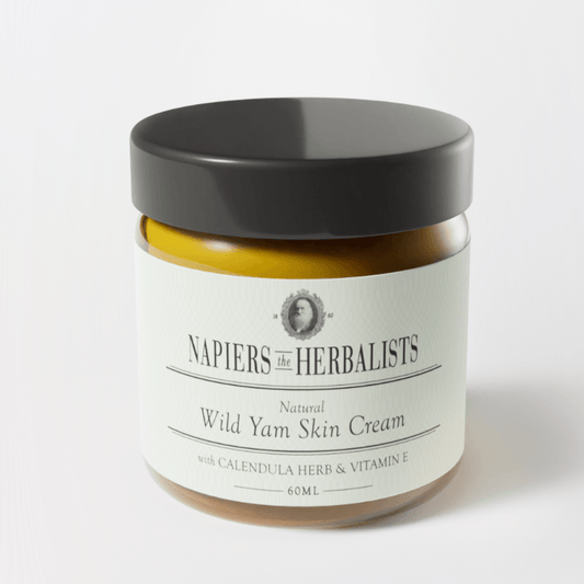 Jar of Napiers the Herbalist's Wild Yam Skin Cream on a white background