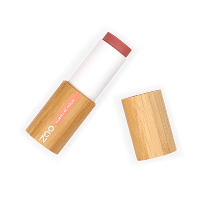 Blush Stick ORGANIC (10g) with natural bamboo casing and soft pink creamy makeup stick for natural skincare look