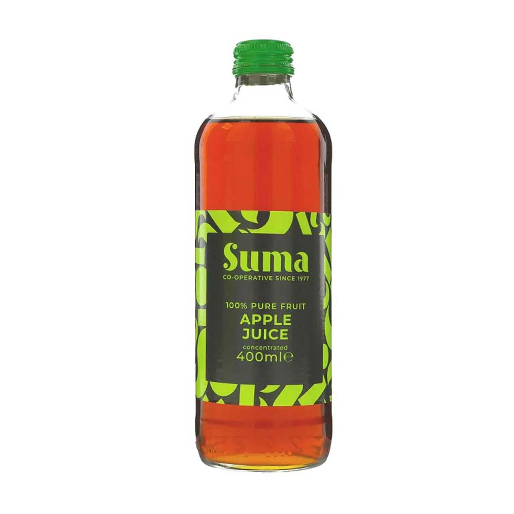 Suma apple juice concentrate in glass bottle